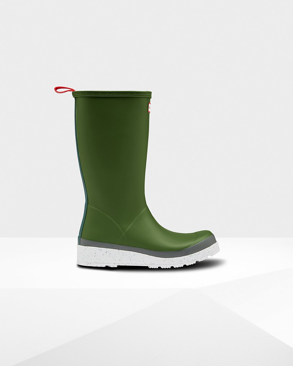 Play Botas Original Tall Speckle Rain Hunter Mujer - Verdes/Blancos - 295840RON